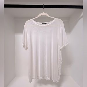 BOOHOO Sheer White Swim Suit Cover Up - Size Large